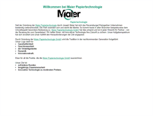Tablet Screenshot of maier-papertech.com